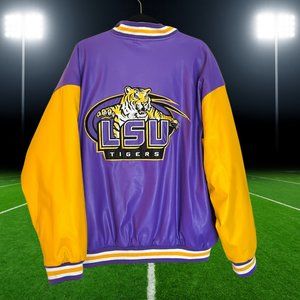 Vintage 2000s LSU Tigers Letterman Jacket XL Steve & Barry's